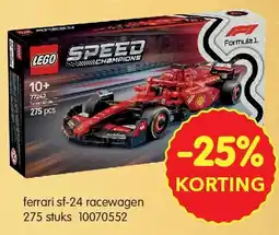 Yess lego f1 racewagen speed champions ferrari sf-24 racewagen 275 stuks aanbieding