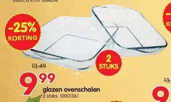 Yess glazen ovenschalen aanbieding