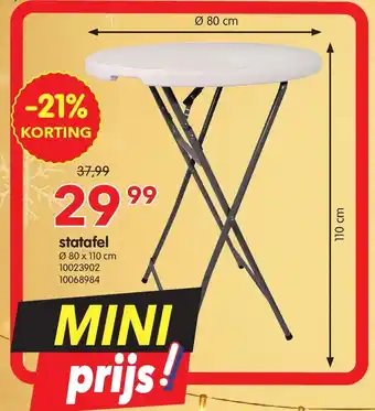 Yess statafel aanbieding