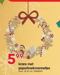 Yess krans met peperkoekmannetjes aanbieding