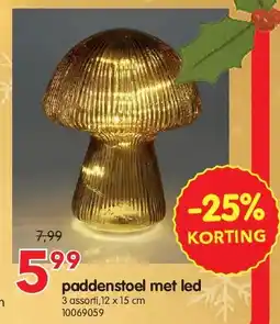 Yess paddenstoel met led aanbieding