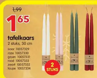 Yess tafelkaars 2 stuks, 30 cm aanbieding