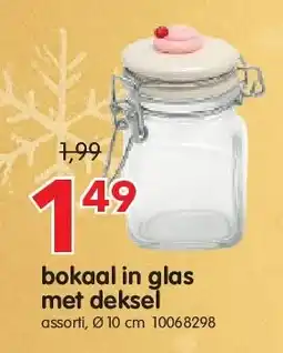 Yess bokaal in glas met deksel aanbieding