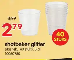 Yess shotbeker glitter aanbieding