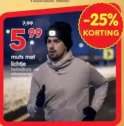 Yess muts met lichtje aanbieding