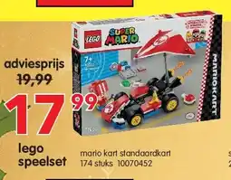 Yess lego speelset mario kart standaardkart 174 stuks aanbieding
