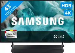 Coolblue Samsung 43 QLED 4K Q7F4 (2025) + Samsung HW-S60D Zwart (2024) aanbieding