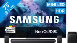 Coolblue Samsung 75 Neo QLED QN990F 8K (2025) + Samsung HW-Q930F Zwart aanbieding
