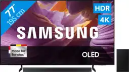 Coolblue Samsung 77 OLED 4K S85F (2025) + Samsung HW-B750F Zwart aanbieding
