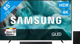 Coolblue Samsung 85 QLED 4K Q7FA (2025) + Samsung HW-B66CF Zwart aanbieding