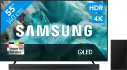 Coolblue Samsung 55 QLED 4K Q7F4 (2025) + Samsung HW-B750F Zwart aanbieding