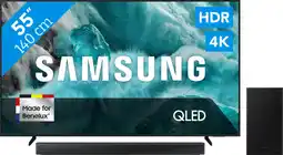 Coolblue Samsung 55 QLED 4K Q7F4 (2025) + Samsung HW-B66CF Zwart aanbieding