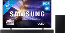 Coolblue Samsung 42 OLED S90F (2025) + Samsung HW-B750F Zwart aanbieding