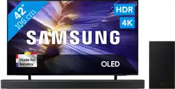 Coolblue Samsung 42 OLED S90F (2025) + Samsung HW-B750F Zwart aanbieding