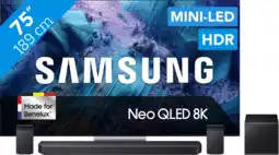 Coolblue Samsung 75 Neo QLED QN990F 8K (2025) + Samsung HW-Q930F Noir aanbieding