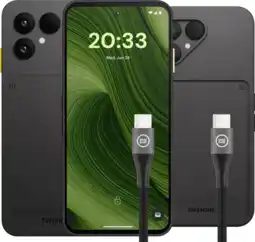 Coolblue Fairphone6 256Go Noir 5G + Pack d'Accessoires aanbieding