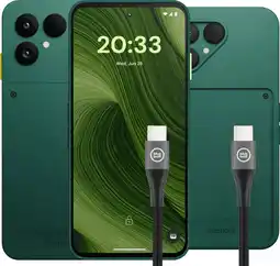 Coolblue Fairphone6 256Go Vert 5G + Pack d'Accessoires aanbieding
