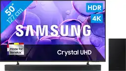Coolblue Samsung 50 Crystal UHD U8070F (2025) + Samsung HW-B750F Noir aanbieding