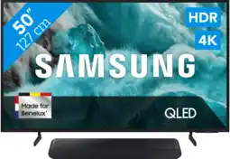 Coolblue Samsung 50 QLED 4K Q7F4 (2025) + Samsung HW-S60D Noir (2024) aanbieding