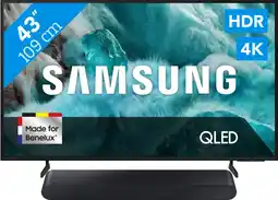 Coolblue Samsung 43 QLED 4K Q7F4 (2025) + Samsung HW-S60D Noir (2024) aanbieding