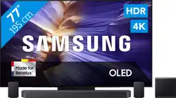 Coolblue Samsung 77 OLED S90F (2025) + Samsung HW-Q990F Noir aanbieding