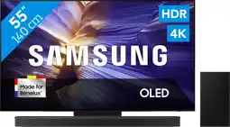 Coolblue Samsung 55 OLED S90F (2025) + Samsung HW-B750F Noir aanbieding