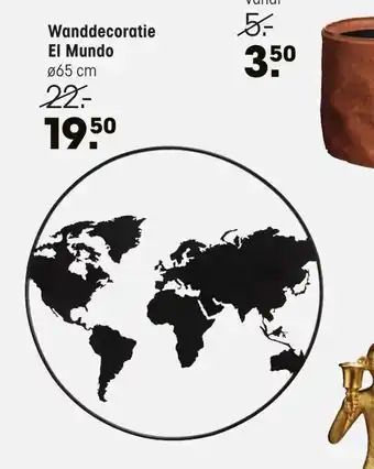 Kwantum Wanddecoratie El Mundo 65 cm aanbieding