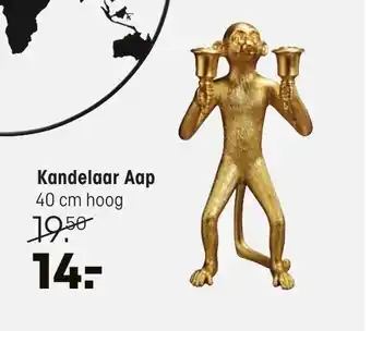 Kwantum Kandelaar Aap 40 cm aanbieding