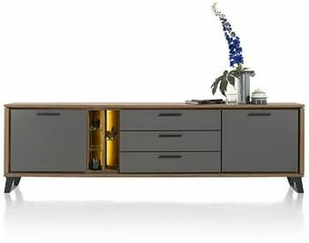 Deba Meubelen Dressoir CUBO - Burned oak Grijs aanbieding