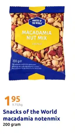 Action Snacks of the World macadamia notenmix aanbieding