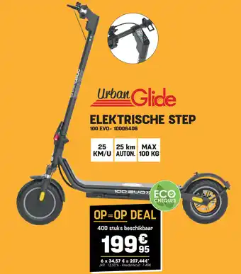 Electro Depot Urban Glide ELEKTRISCHE STEP 100 EVO aanbieding