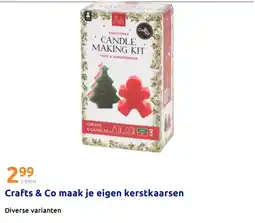 Action Crafts & Co maak je eigen kerstkaarsen aanbieding