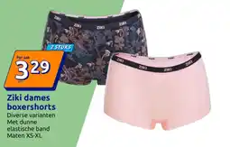 Action Ziki dames boxershorts aanbieding