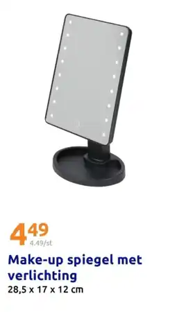 Action Make-up spiegel met verlichting aanbieding