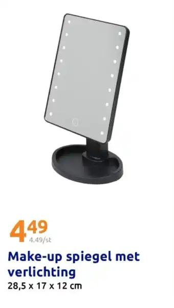 Action Make-up spiegel met verlichting aanbieding