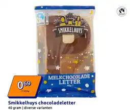 Action Smikkelhuys chocoladeletter aanbieding