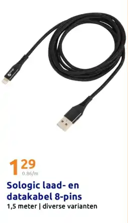 Action Sologic laad-en datakabel 8-pins aanbieding
