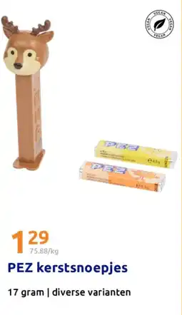 Action PEZ kerstsnoepjes aanbieding