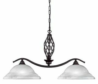 Zelfbouwmarkt Hanglamp Zwart/wit Vlechtwerk Glas Excl Lamp 2xe27 aanbieding
