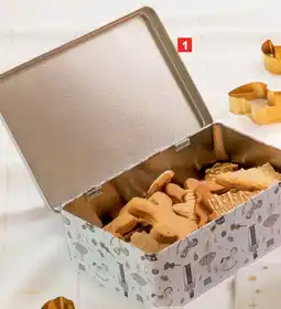 Carrefour Metalen Koekjesdoos Kerst aanbieding