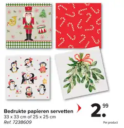 Carrefour Bedrukte Papieren Servetten aanbieding