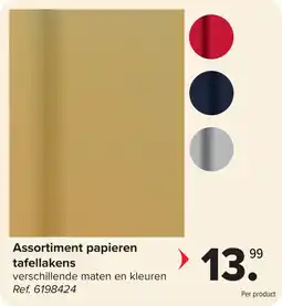 Carrefour Assortiment Papieren Tafellakens aanbieding