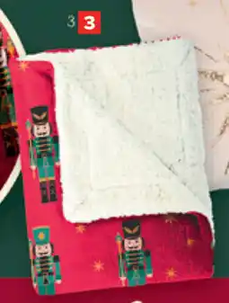 Carrefour Flanellen Plaid met Sherpa Voering aanbieding