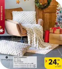Carrefour Plaid in imitatiebont aanbieding
