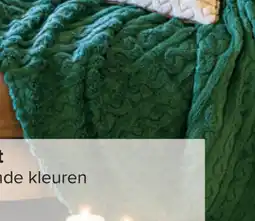 Carrefour Plaid met Tricoteffect aanbieding