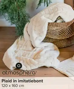 Carrefour Plaid in Imitatiebont aanbieding