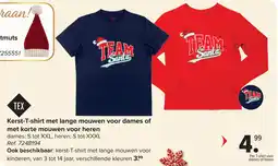 Carrefour Kerst T-Shirt met lange mouwen voor dames of met korte mouwen voor heren aanbieding