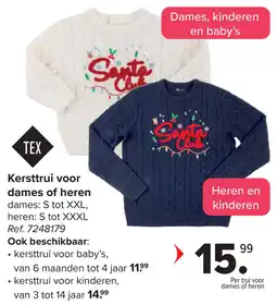Carrefour Kersttrui Voor Dames of Heren aanbieding