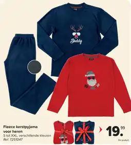 Carrefour Fleece Kerstpyjama voor Heren aanbieding