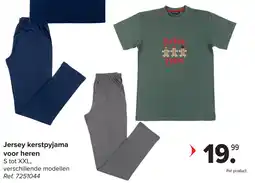 Carrefour Jersey Kerstpyjama voor Heren aanbieding